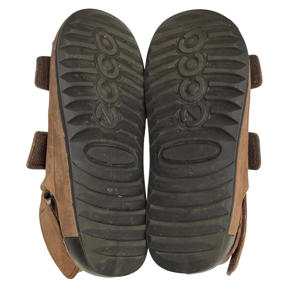 ECCO‎ Cozmo Nubuck Two Strap Sandal Mens 5-5.5 EU 39 Adjustable Comfort Outdoors
